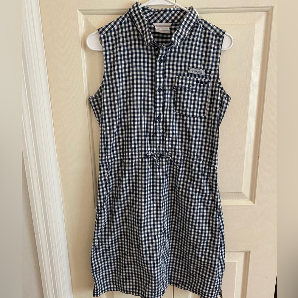 Columbia black/white gingham dress xl